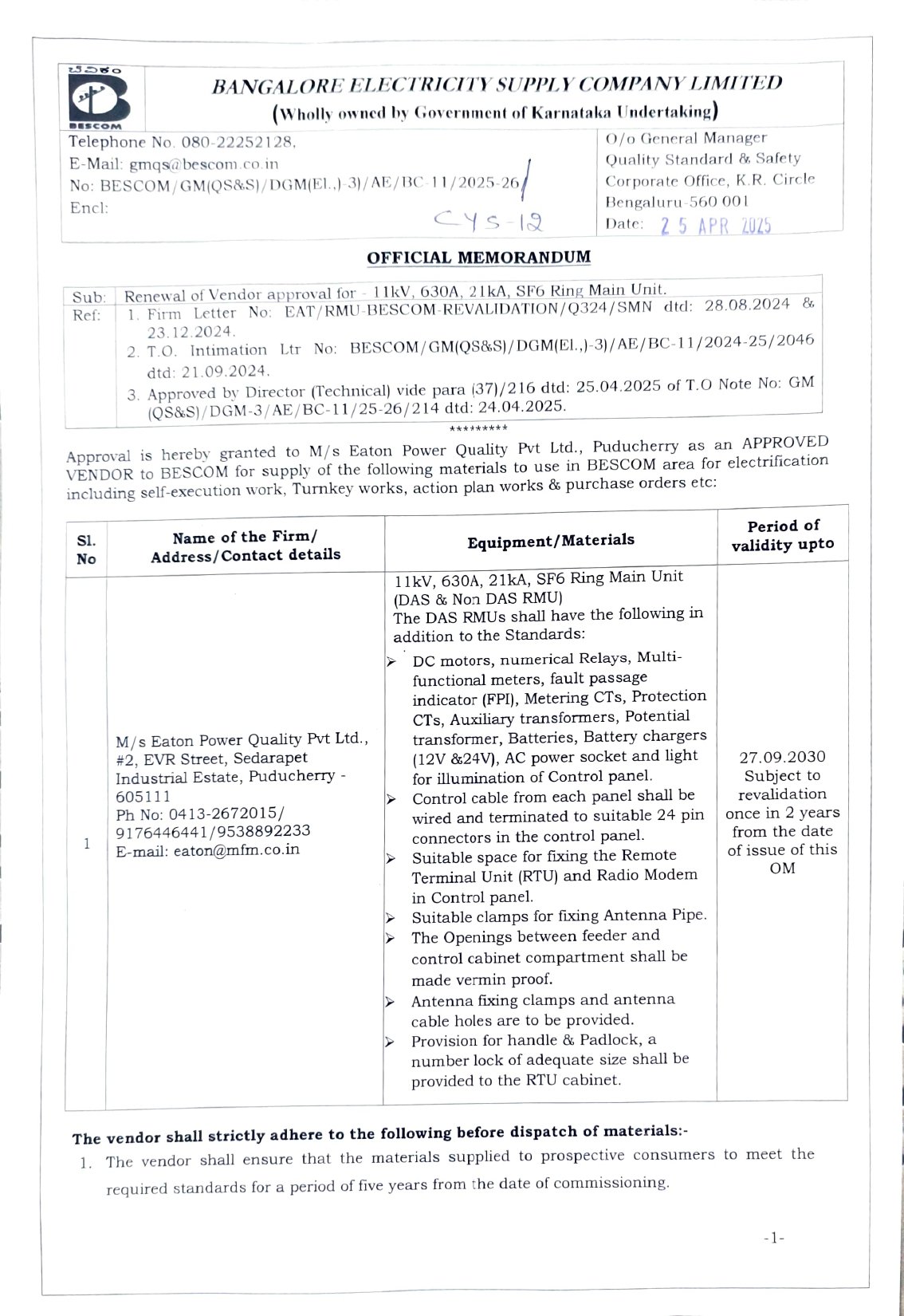 BESCOM Vendor Approval-1_page-0001